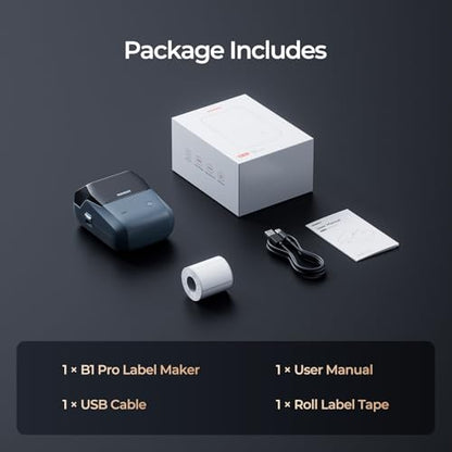 NIIMBOT B1Pro Label Maker, 300DPI HD Sticker Printer for Photo, Blue - color: Blue