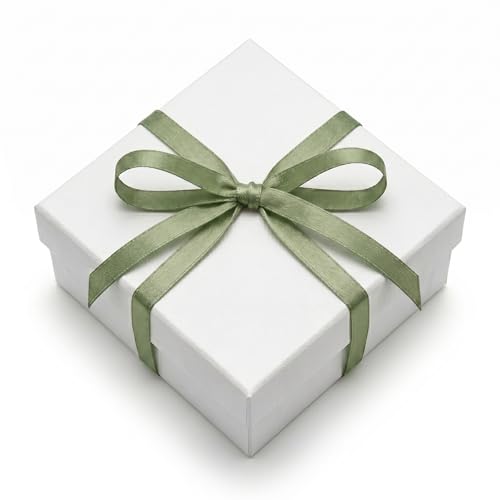 Sage Green Ribbon 3/8 Inch 25 Yards, Smooth Continuous Ribbon for DIY Crafts, Gift Wrapping, Wedding Bows & Floral Design - color: Sage Green