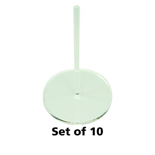 LITKO 50mm Round Flight Stands | Compatible with Warhammer 40K | Clear - size: 50mm