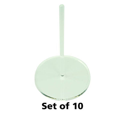 LITKO 50mm Round Flight Stands | Compatible with Warhammer 40K | Clear - size: 50mm