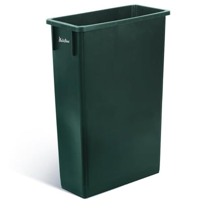 PLASTIC PRINCE 23 Gallon Slim Trash Can Kitchen, Commercial Tall Trash Bin Narrow, Rectangular Slim Jim Skinny Garbage Can for Home Garage Cabinet Restaurant, Green - style: Green Can