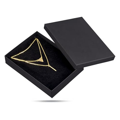 TheDisplayGuys 12-pack Cardboard Gift Boxes w. Velvet Jewelry Insert & Lids - color: Matte Black