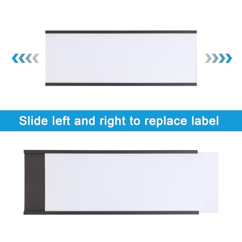 C Channel Magnetic Labels Holders, 30 Pack 3'' x 8'' for Metal Racks - size: 3 x 8 Inch