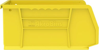 Akro-Mils 30235 AkroBins Plastic Storage Bins, 11"x11"x5", Yellow, 6-Pack - color: Yellow