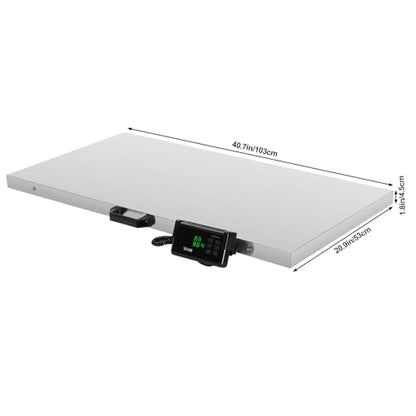 TUFFIOM 1100Lbs x 0.2Lbs Postal Digital Livestock Scale, Electronic Stainless Steel Platform Heavy Duty Vet Animal Scale,Dog Pig Goat Sheep Scale, Silvery