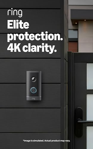 Ring Wired Doorbell 4K Elite (newest model), Native Power over Ethernet, Retinal 4K with wide-angle video, Remote Gate Access, 10x Enhanced Zoom, and Night Vision, Deep Silver - color: Deep Silver