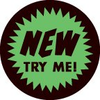 LR2NEG | Retail New Try Me | 2" inch Label Sale Price Stickers | 250 Per Roll Round Circle Permanent Adhesive (Fluorescent Green and Black) - color: Fluorescent Green and Black