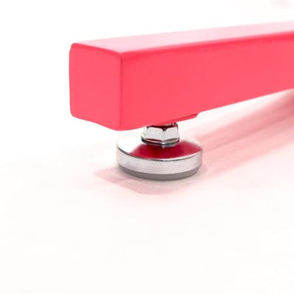 SSWBasics Hot Pink 4-Way Clothing Display Rack With Straight Arms- Durable Retail Clothing Rack for Boutique, Retail, and Thrift Stores - Sleek and Stylish Garment Display Stand