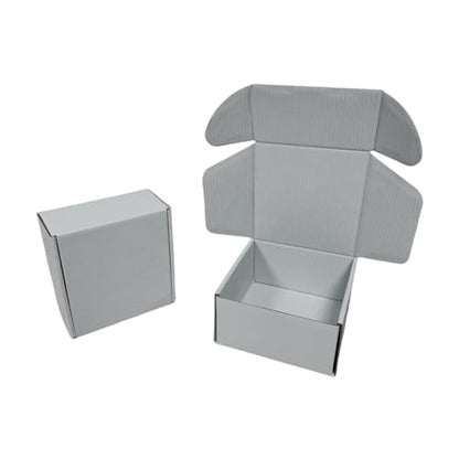 20 Pack 9.8x9.8x4 in Gray Shipping Boxes - color: Gray, size: 9.8x9.8x4 in