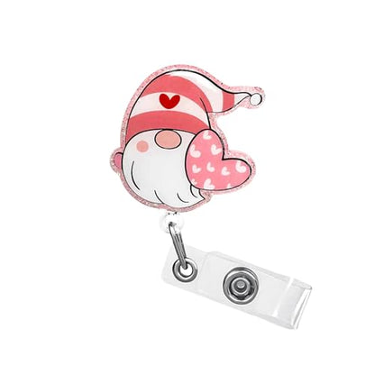 RIICFDD Valentine's Day Badge Reel Pink Heart Cartoon Character Badge Reels - color: Cute Styl 45