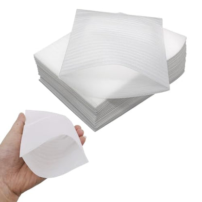 100PCS 4 x 6 Inch Foam Pouches Foam Wrap Cushion Pouches Foam Wrap Sheets Packing Pouches Moving Supplies for Packing Storage or Shipping (White)