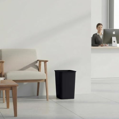 Superio 4.5 Gallon Plastic Trash Can, Unlidded Waste Bin Only for Home, Kitchen, Office, Bedroom, Bathroom- 18 Qt (4, Black) - color: 4, Black, size: 4.5 Gallon