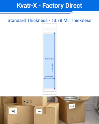 20 PCS Clear Self Adhesive Plastic Label Pockets, Top Loading Business & Library Index Card Holders, Peel and Stick Sleeves for Storage Bins, Totes, Binders and Drawers (0.75 x 5.5 Inch) - size: 0.75" x 5.5", style: Vertical