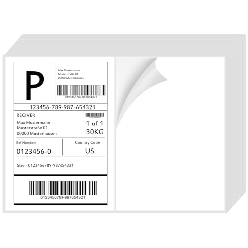 200 Half Sheet Self Adhesive Shipping Labels 100 Sheets, 8.5" x 5.5" Address Labels Laser/Ink Jet White Blank (100 sheets-200 Count) - size: 2UP(8.5" x 5.5")