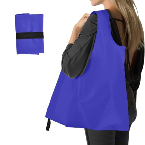 Foldable Shopping Bag, Reusable Grocery Bag Holder, Tote Bags - color: A7-royal Blue