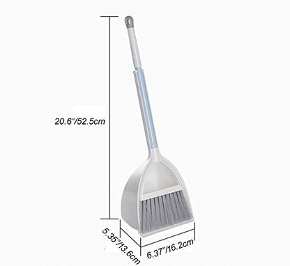 Mini Broom and Dustpan, Home Kitchen Sweeping for Kids(White+Gray) - color: White+gray
