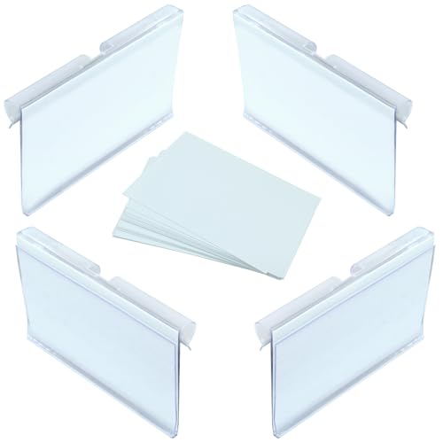 Basket Labels Clip On, 30pcs, Plastic Wire Shelf Holder