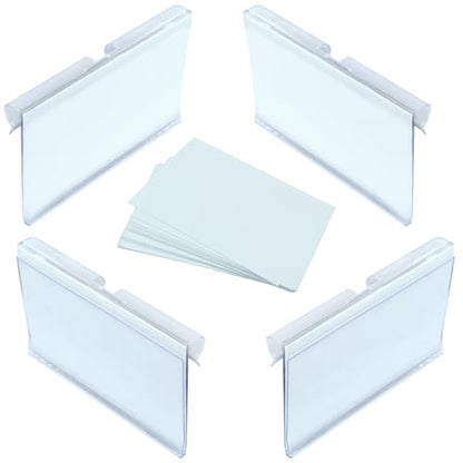 Basket Labels Clip On, 30pcs, Plastic Wire Shelf Holder