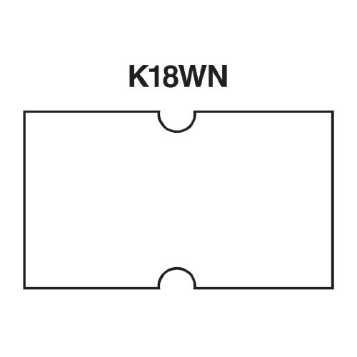 White Labels Without Tamper Proof Slits fit Avery Dennison®/ Sato® M1 "Mighty One" Price Guns 16 Pack (Free Ink roll Included)