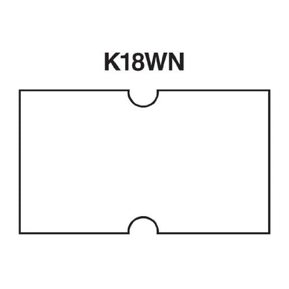 White Labels Without Tamper Proof Slits fit Avery Dennison®/ Sato® M1 "Mighty One" Price Guns 16 Pack (Free Ink roll Included)
