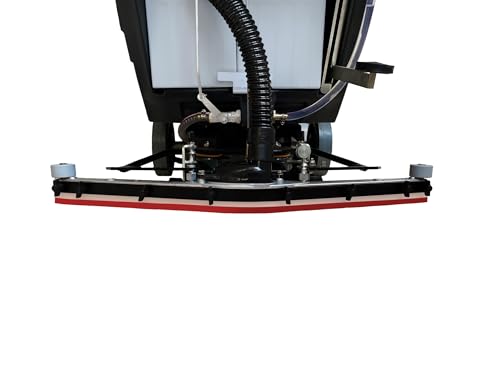 Battery Powered Walk Behind Floor and Carpet Scrubber Buffer Polisher, 19" Brush, 30" Squeegee Width, 13.5 gal Tank, Dual Brushes (Hard & Soft) and 3 Scouring Pads, 220 RPM - size: 19" Manual