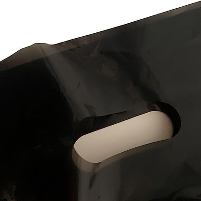 Krodtige 50 Pack 26" x 26" x3 Mil Thick Extra Large Black Plastic Merchandise Bags with Die-Cut Handles - size: 26x26 Inches