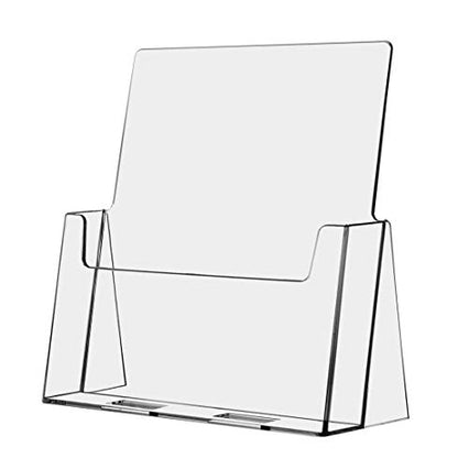Large Brochure Holder Flyer Stand Acrylic Counter Top Brochure Holder Clear Display 8.5"x11" AZM Displays