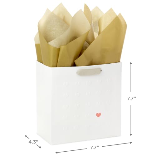 Hallmark Signature Studio 7" Medium Gift Bag with Tissue Paper (Hearts) - style: Embossed Hearts