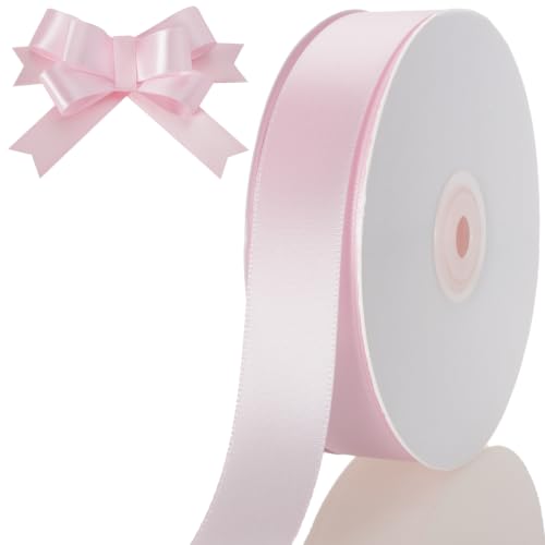 1 Inch Light Pink Ribbon 50Yards – Perfect for Gift Wrapping - color: Light Pink, size: 1"