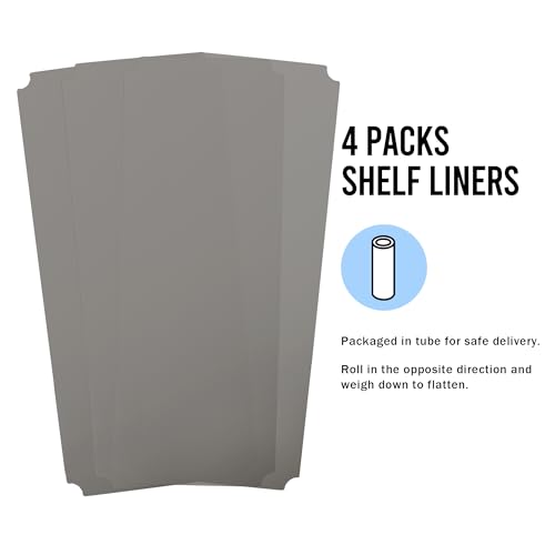 Auslar 14" X 36" Shelf Liners 4-Pack Waterproof Graphite for Wire Shelving - color: Graphite
