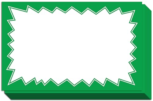 Sale Signs for Retail Stores 50pcs 3.5" x 5.5" - color: Green, size: 3.5" x 5.5"