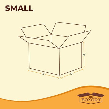 The Boxery Moving Boxes 25-Pack Small | 15x10x10 inch - size: SMALL-25-PACK