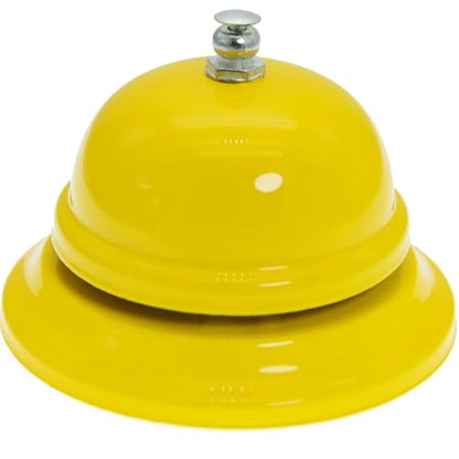 Call Bell Desk Service Ding Bell for Restaurant Hotel Room Kitchen Party Office Receptionist Elderly Teachers Chef Large Cute Bell Whole Yellow,3.3 inch - color: Whole Yellow