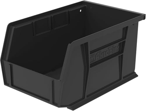Akro-Mils 30237 AkroBins Plastic Storage Bins, 9"x6"x5", Black, 12-Pack - color: Black