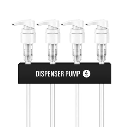 Vigor Path Dispenser Pump for Plastic Bottles, 28/410 Neck Finish, Adjustable Dip Tube, BPA-Free, White - 4 Pack - color: White - Pack of 4