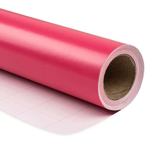 RUSPEPA Hot Pink Wrapping Paper Solid Color for Wedding, Birthday, Shower, Congrats, and Holiday - 30 inches x 32.8 feet - color: Hot Pink, size: 30 inches x 32.8 feet