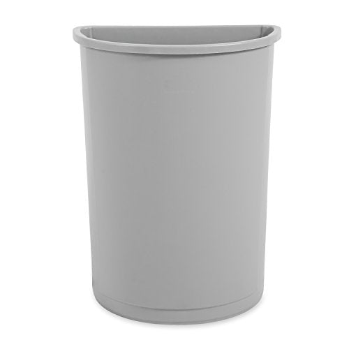 Rubbermaid Commercial Products Untouchable 21 Gal Half Round Gray for Offices/Mailrooms/Classrooms/Areas of High Waste Generation - color: Gray
