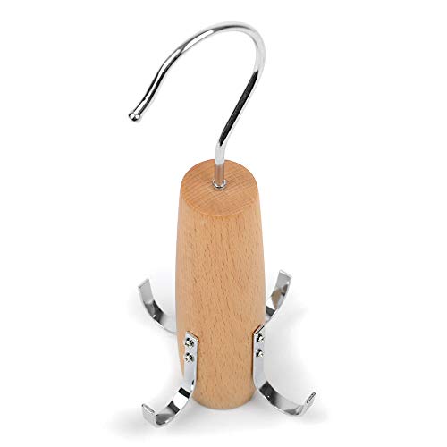 Umo Lorenzo 4-Hook Belt Organizer Closet Hanger Holder for Belts, Ties and Scarves - color: Wooden