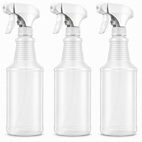 Bar5F 24 oz Empty Bleach-Resistant Trigger Spray Bottles, 3-Pack