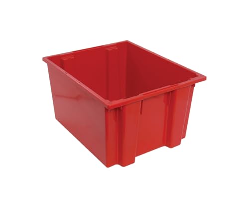 Quantum Storage snt230 Nest Totes Heavy Duty Part Organizer Bins - 23-1/2" x 19-1/2" x 13" - 3 Pack - color: Red