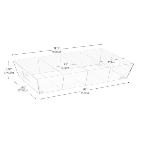 Mind Reader Snack Tray, Countertop Organizer, Snack Tray, Pantry, Breakroom, Kitchen, Clear - color: Clear