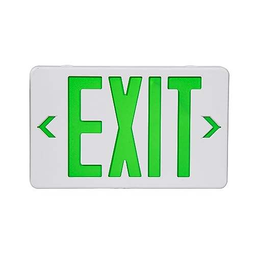 LED Emergency Exit Sign, Universal Mount OSHA Compliant - color: Green, size: 1 Pack