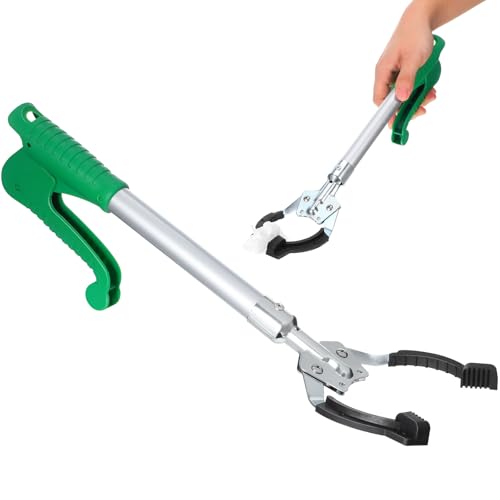 Heavy Duty Aluminum Grabber Reacher Tool 15.74In Long Arm Claw for Trash Pickup Mobility Aid Indoor Outdoor Use
