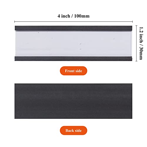 C Channel Magentic Label Holders 1.2x4 Inch,Magnetic Labels for File Cabinets，Pack of 50 - size: 1.2"x4"-50pcs