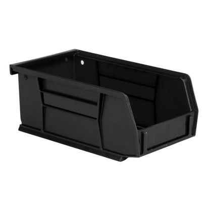 HE HUDSON EXCHANGE 7.5" x 4" x 3" Plastic Stackable Storage Bin, Black - color: Black, size: 1 Pack