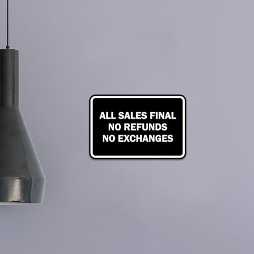 Signs ByLITA Classic Framed All Sales Final Sign (Brushed Silver) - Small 1 Pack - color: Brushed Silver, size: Small (4" x 6") 1 Pack