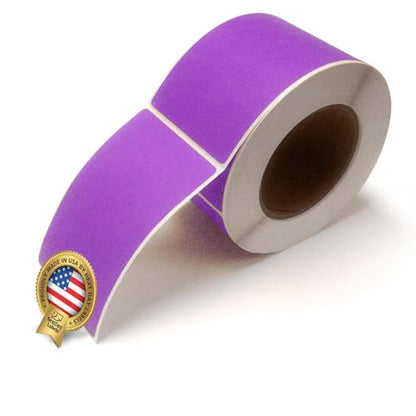 NextDayLabels 500 Rectangle Stickers, Color Coding Labels Roll, (3" x 5") - color: Fluorescent Purple