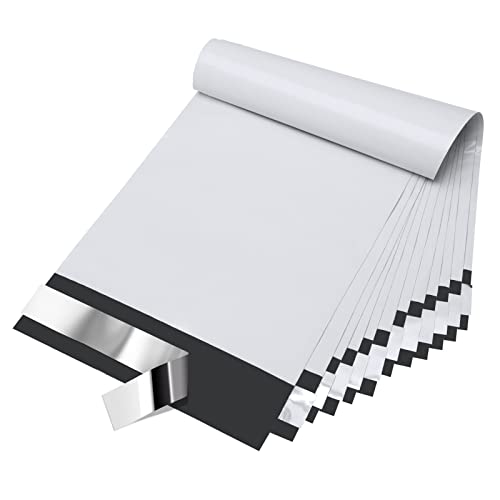 Fuxury Poly Mailers 6x9" 100 Pcs,Small Shipping Bags For Clothing,White - color: White, size: 6x9" 100pcs