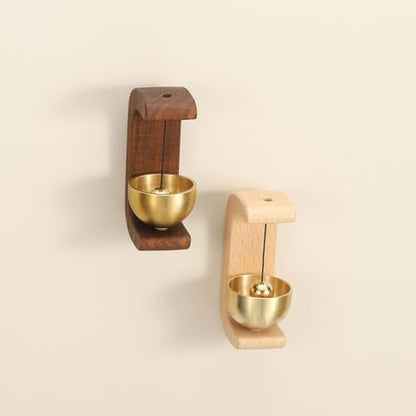 PATIKIL 2Set Shopkeepers Bell Magnetic Hanging Bell, Beech, C Shape - color: Beech