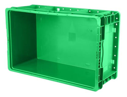 Hudson Exchange 24 x 15 x 9" (3 Pack, 10.5 Gallon) Straight Wall Handled Storage Container Tote, Green - color: Green